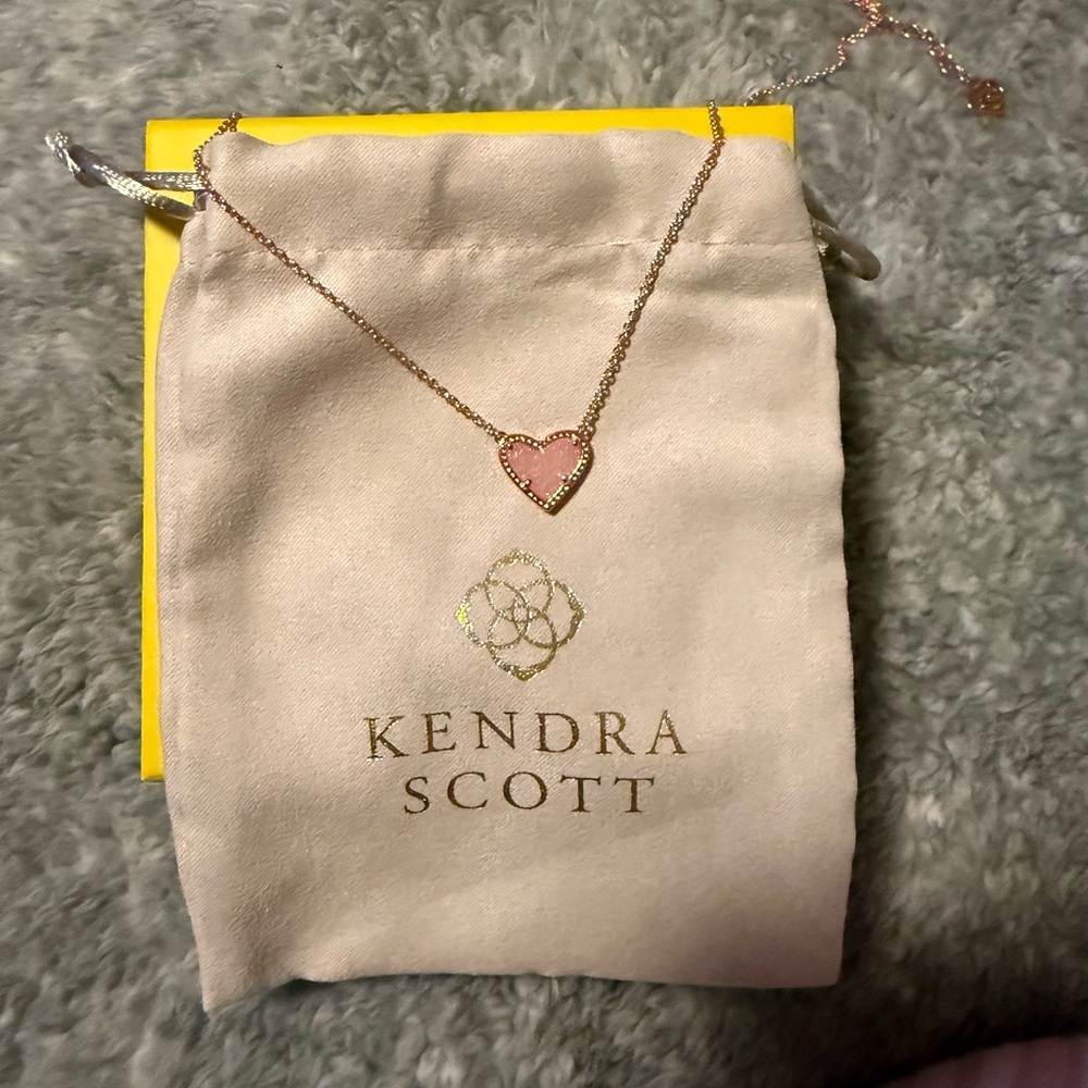 Kendra Scott Rose Gold Heart Necklace